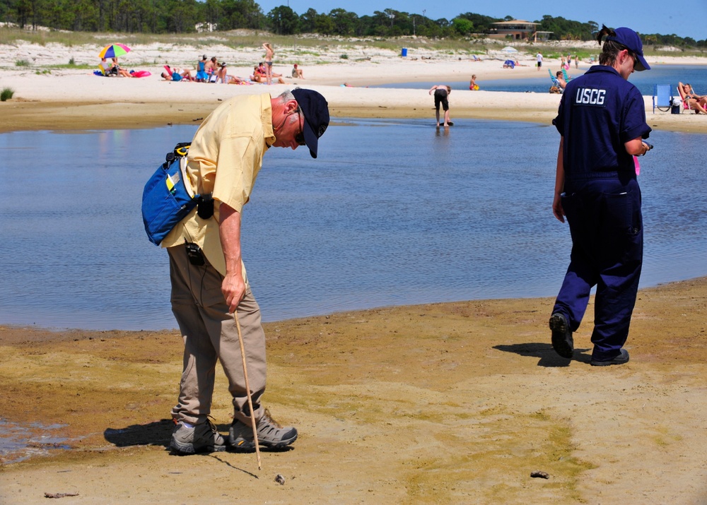 SCAT Team Surveys Beach