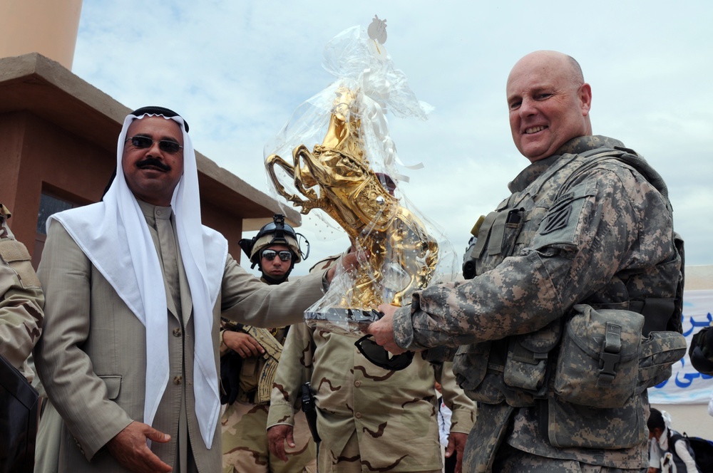 6-1 CAV Attends School Ribbon Cutting Ceremony