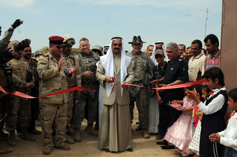 6-1 CAV Attends School Ribbon Cutting Ceremony