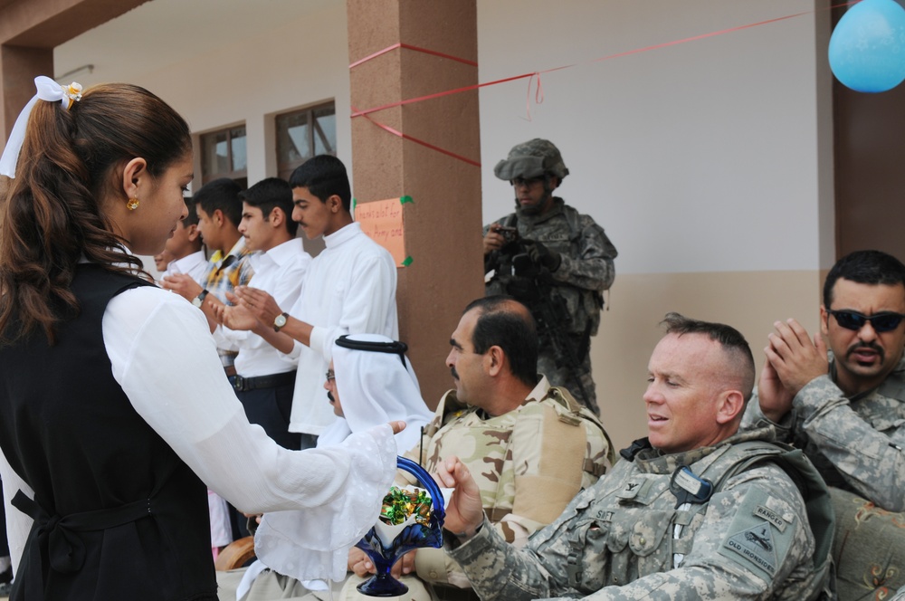 6-1 CAV Attends School Ribbon Cutting Ceremony