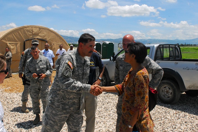 Cheryl Mills visits Haiti