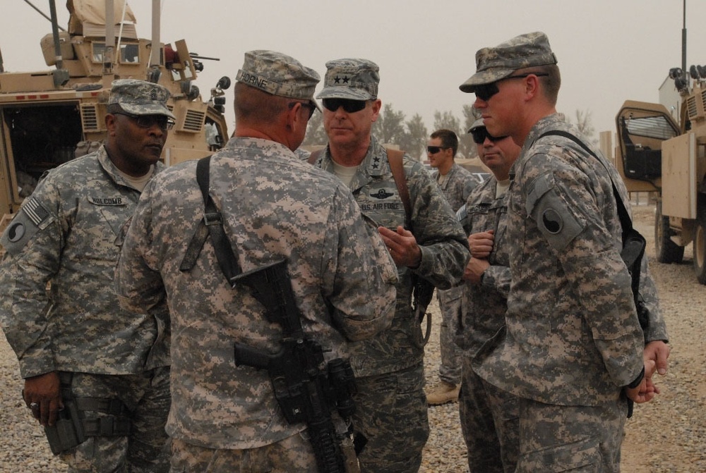 Virginia's adjutant general visits deployed troops in Iraq