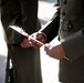 Marine recruits undergo battalion commander's inspection