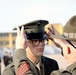 Marine recruits undergo battalion commander's inspection