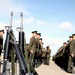 Marine recruits undergo battalion commander's inspection