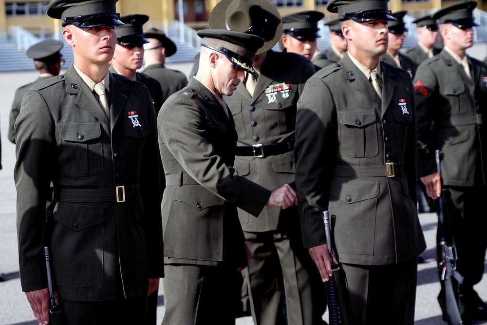 DVIDS - Images - Marine recruits undergo battalion commander's ...