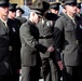 Marine recruits undergo battalion commander's inspection