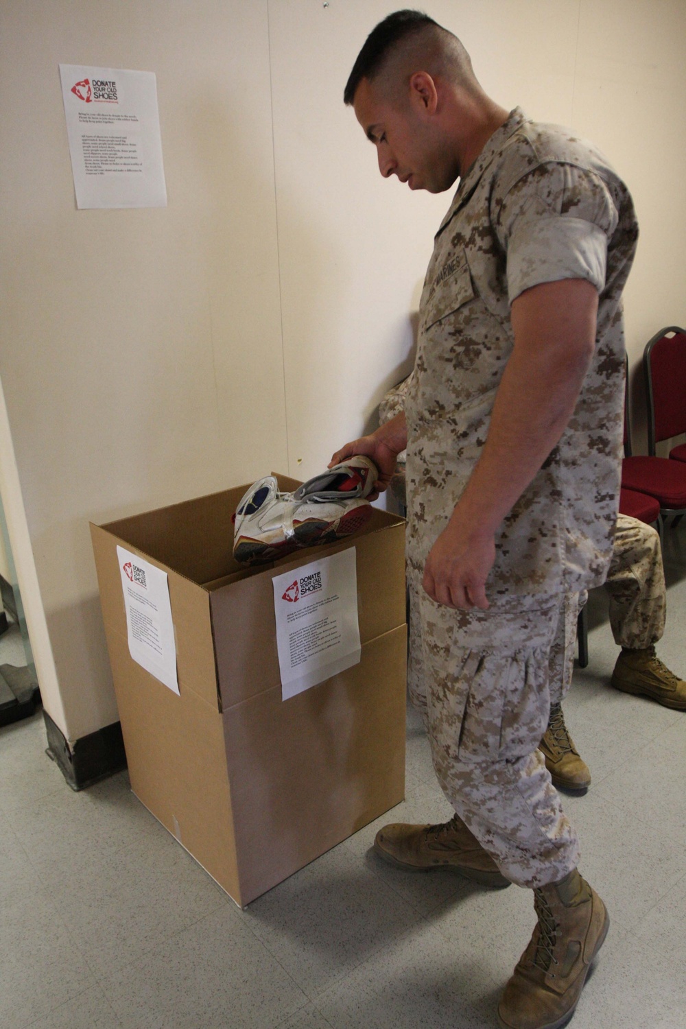 Miramar Marines make a difference one shoe at a time