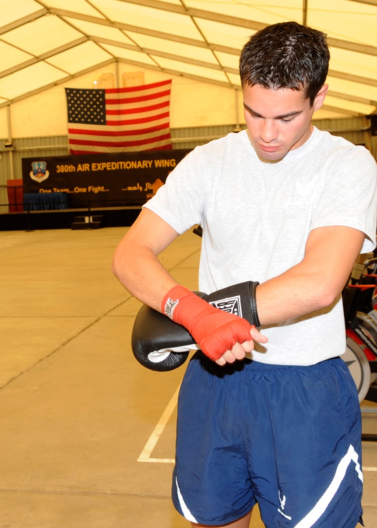 Air Weapons Officer Throws Punches in the Ring, in the Sky