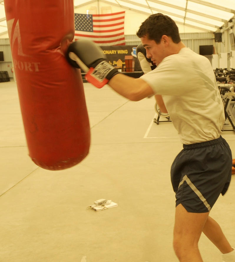 Air Weapons Officer Throws Punches in the Ring, in the Sky
