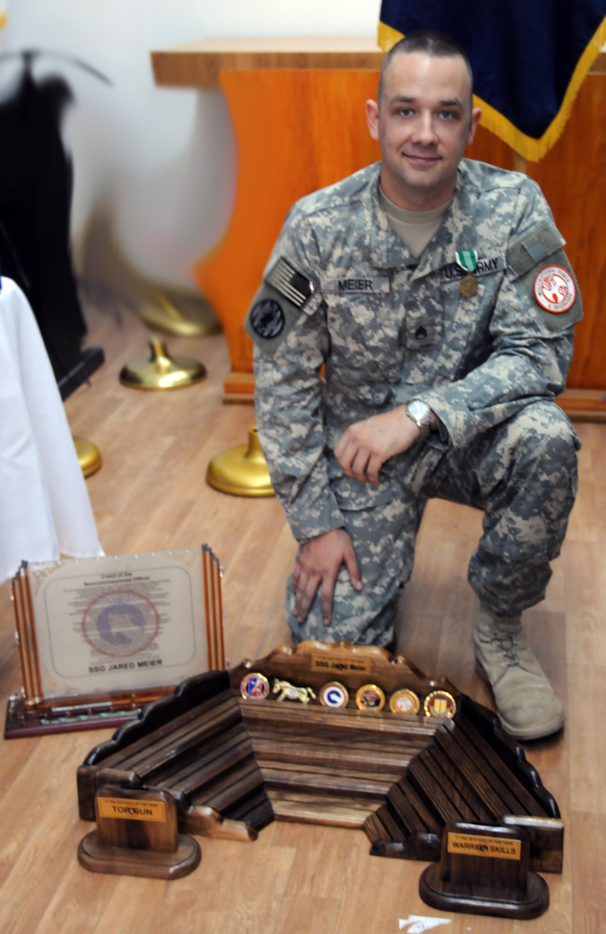 DVIDS - Images - Kansas City Chiefs award football to Soldier of the Year