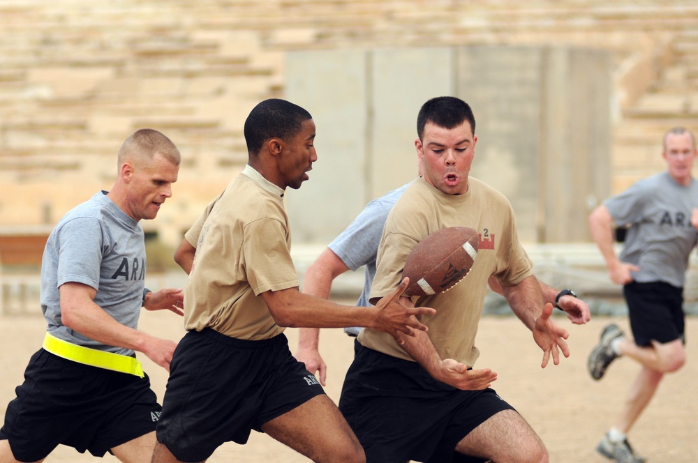 Troops play Ultimate Football to celebrate Armed Forces Day