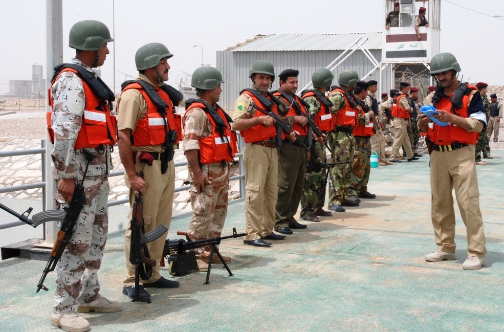 Coastal Guard trains near Iraqi seaport