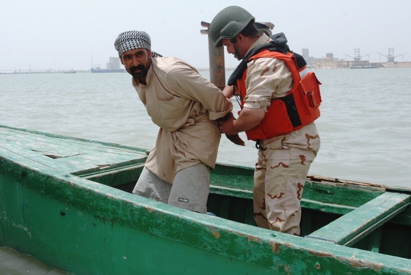 Coastal Guard trains near Iraqi seaport