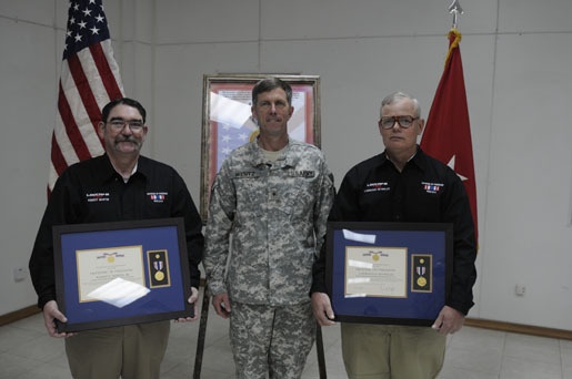 Civilian contractors receive Defense of Freedom Medal