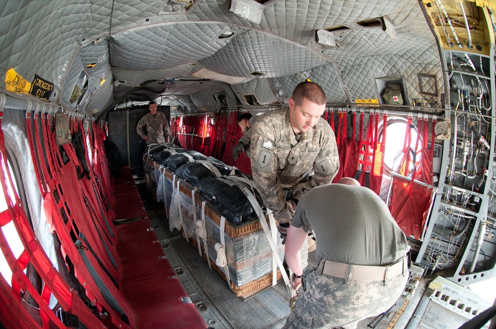 Deployed Support Company Practices Aerial Resupply