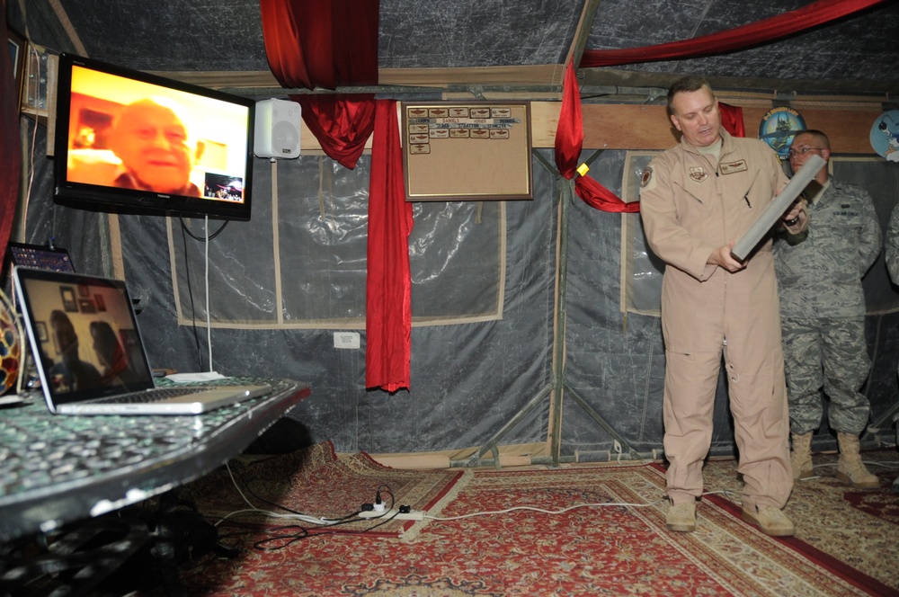 380th Bombardment Group Veterans Honored With Presentation at Southwest Asia Base