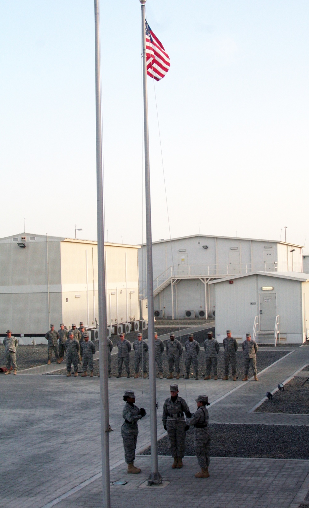 380th Airmen Honor American Flag in Retreat Ceremony