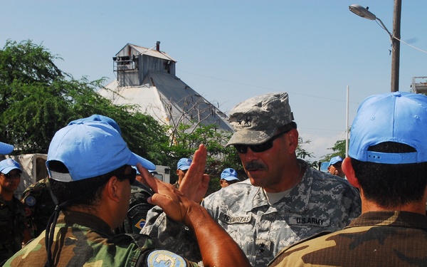 Maj. Gen. Trombitas' visit to Gonaives