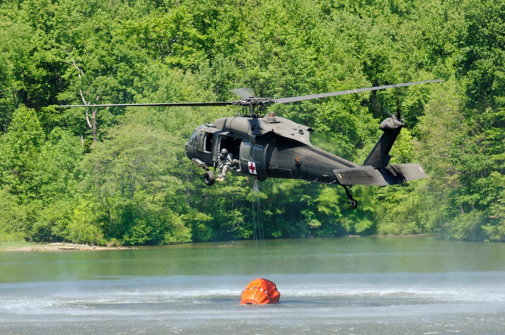 Air Crews Train on Water Bucket Drops