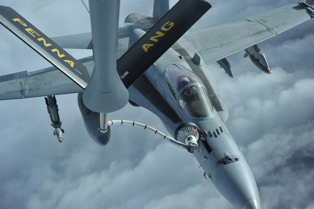 Aerial refueling over Afghanistan