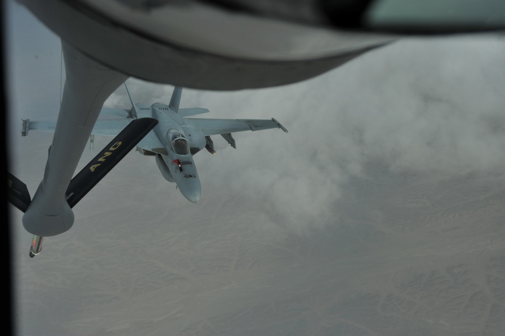 Aerial refueling over Afghanistan