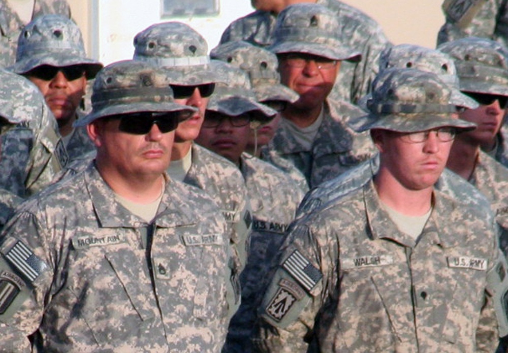 Fort Bragg Soldiers Participate in Deployed Retreat Ceremony