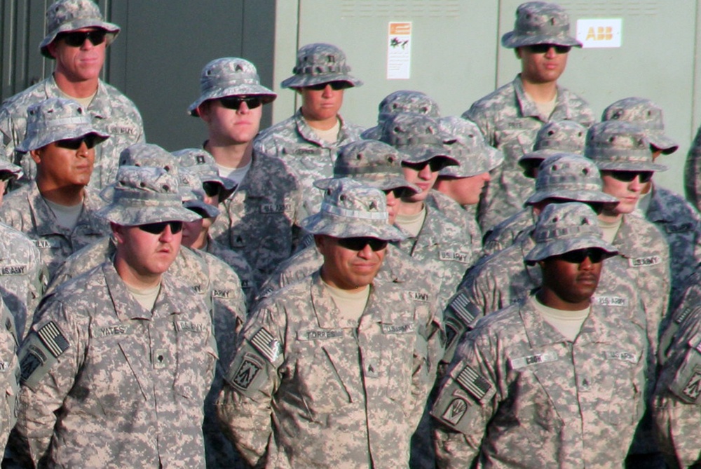 Fort Bragg Soldiers Participate in Deployed Retreat Ceremony