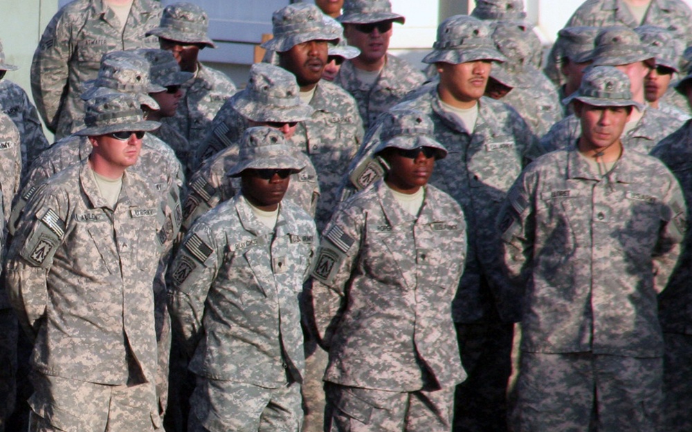 Fort Bragg Soldiers Participate in Deployed Retreat Ceremony