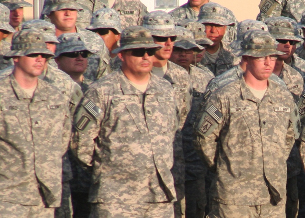 Fort Bragg Soldiers Participate in Deployed Retreat Ceremony