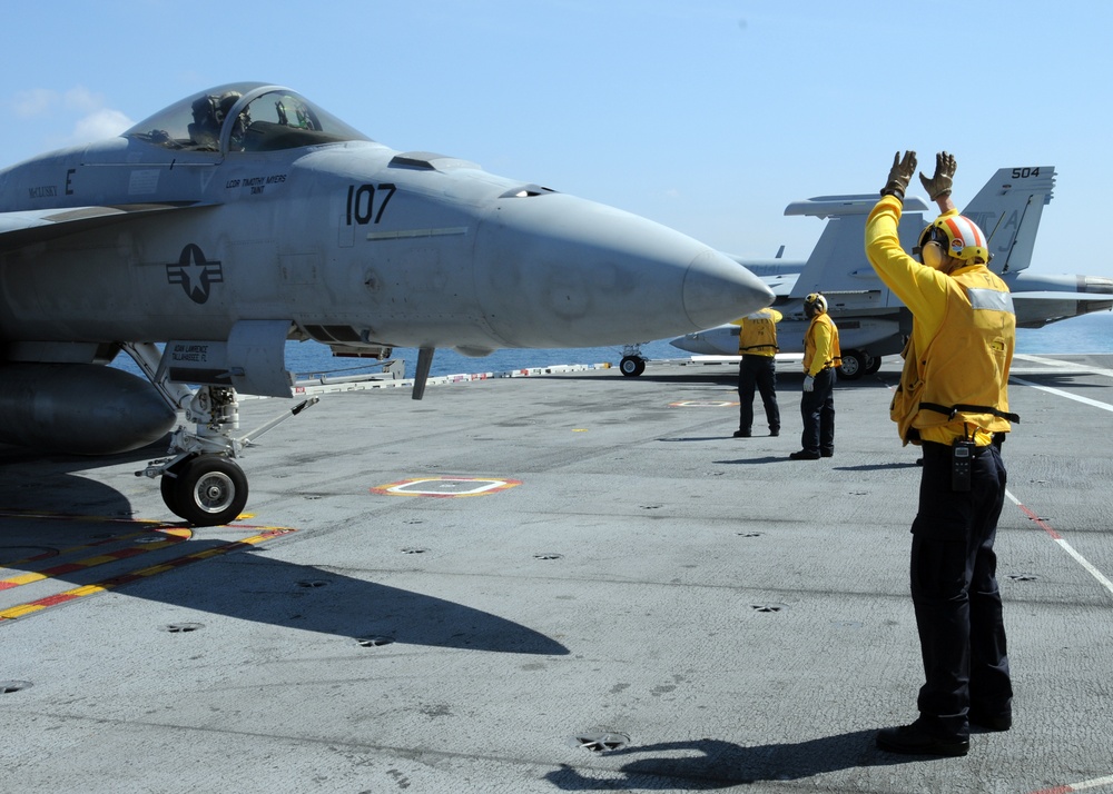 USS George H.W. Bush flight operations