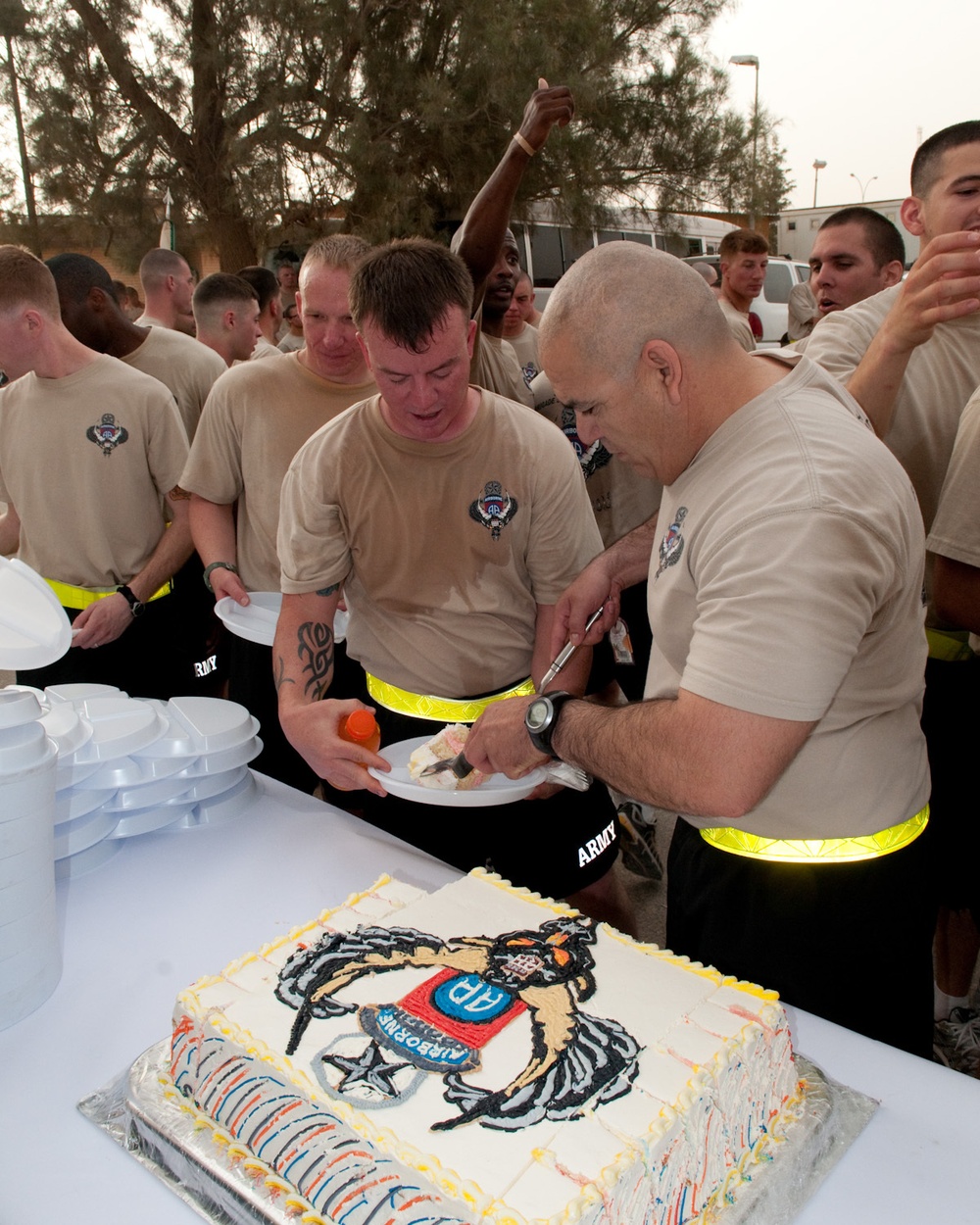 Support battalion marks anniversary, achievement with run downrange