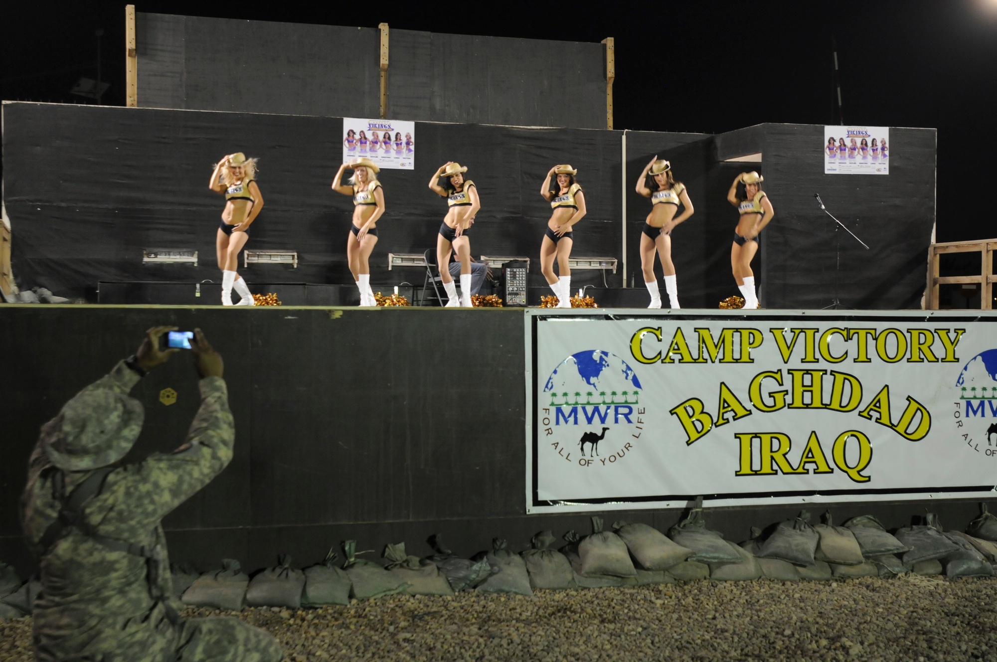 DVIDS - Images - Vikings Cheerleaders Visit Bagram Air Base [Image 2 of 6]