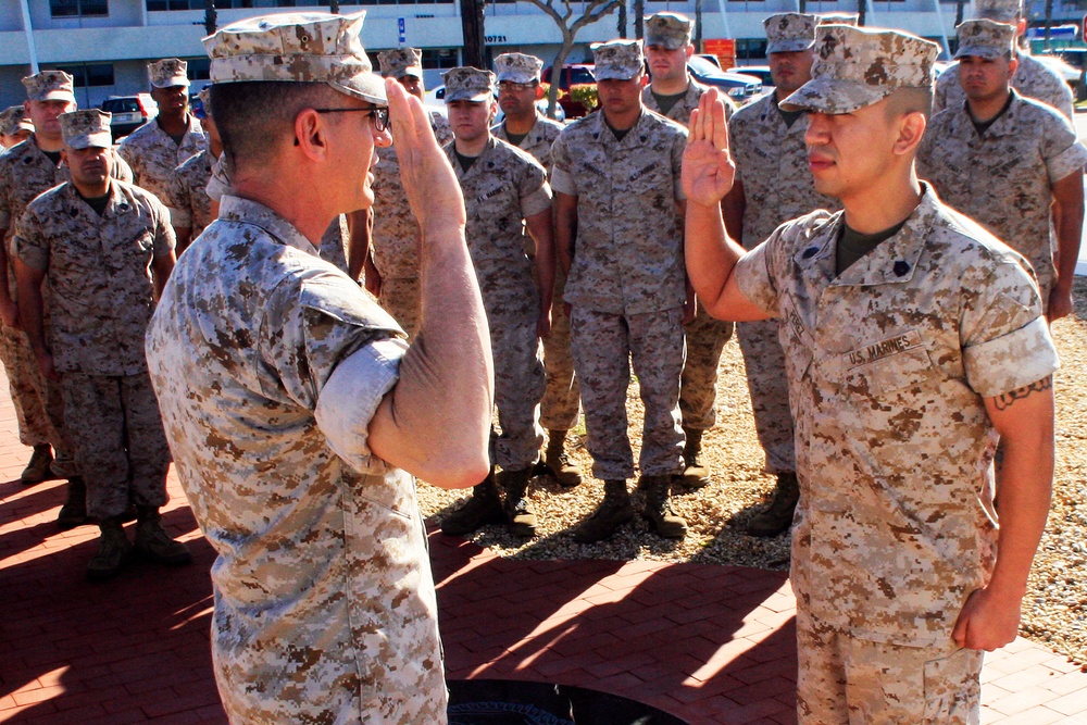 Marine Personifies Service Before Self