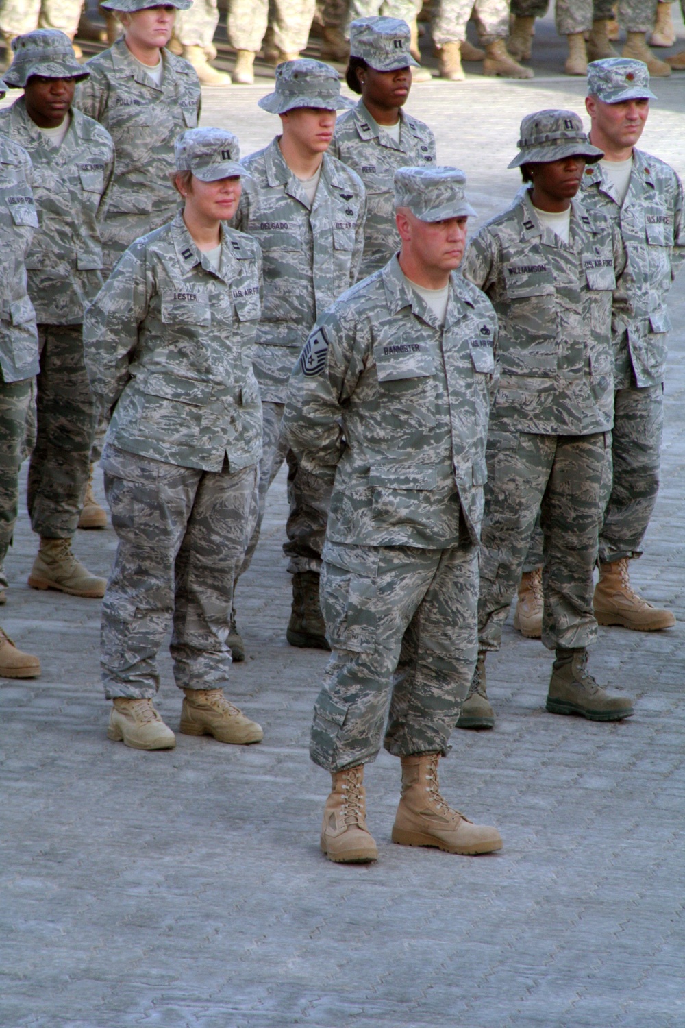 380th Air Expeditionary Wing Staff Airmen Lead Deployed Retreat Ceremony