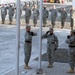 380th Air Expeditionary Wing Staff Airmen Lead Deployed Retreat Ceremony