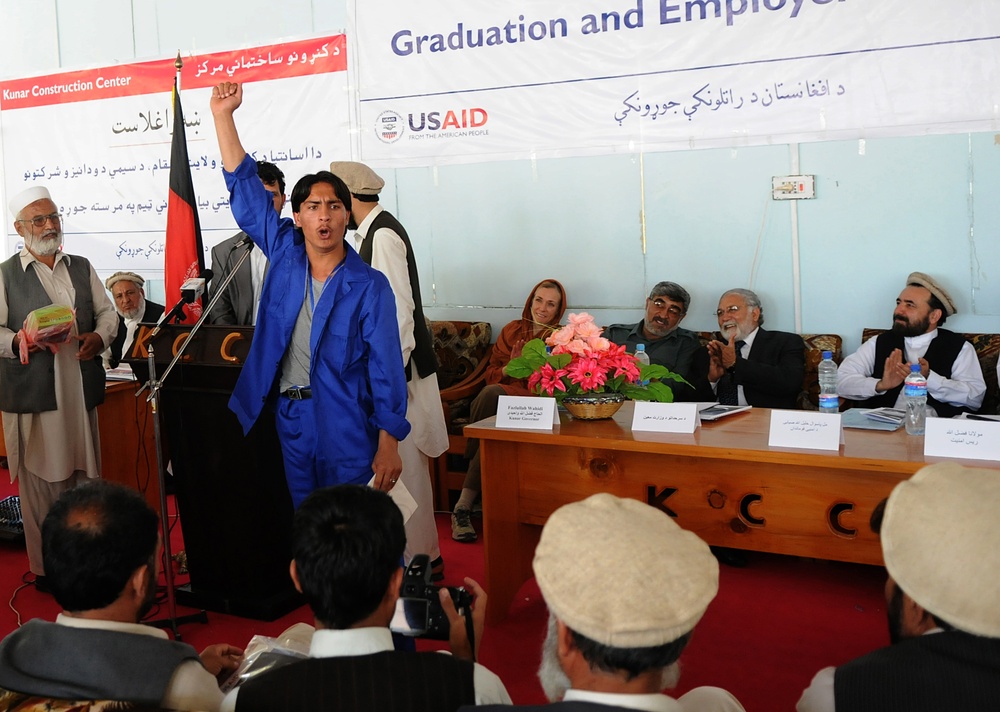 KCC Graduates 103 Young Men Trained to Rebuild Afghanistan