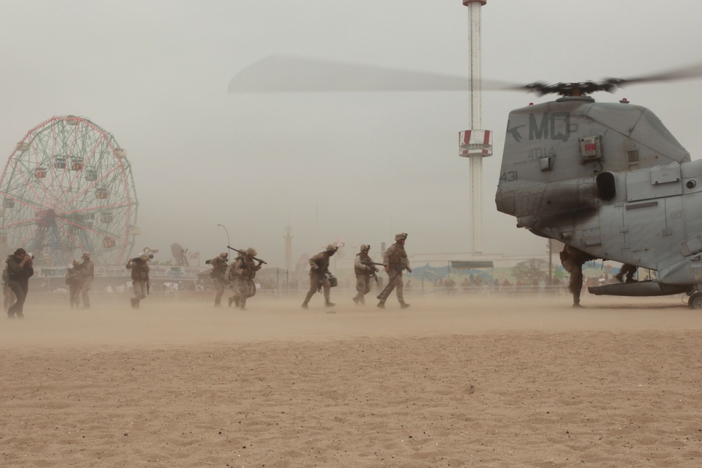 Coney Island Helicopter Raid