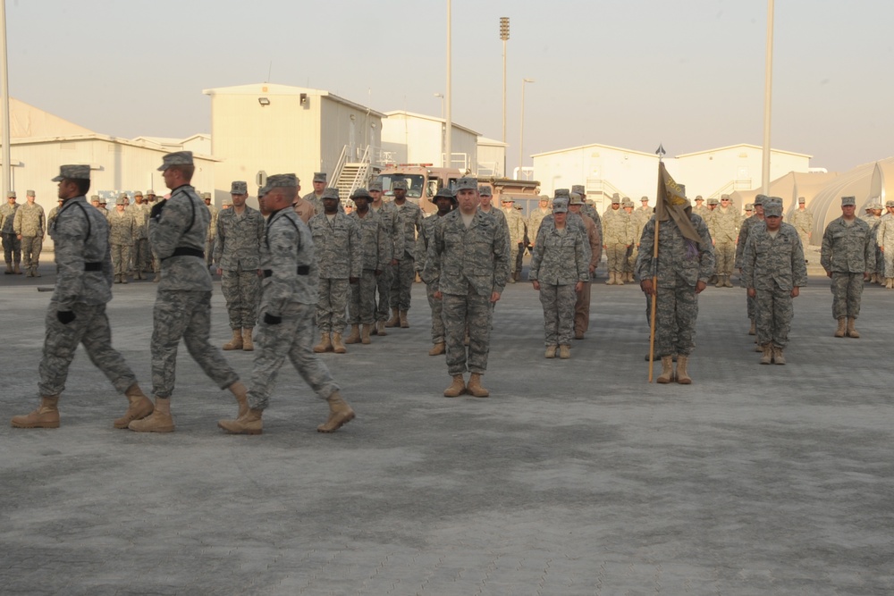 380th AEW Airmen Hold Deployed Retreat Ceremony