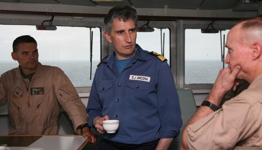 Capella Strike:  Maj. Gen. Flock Visits HMS Ark Royal
