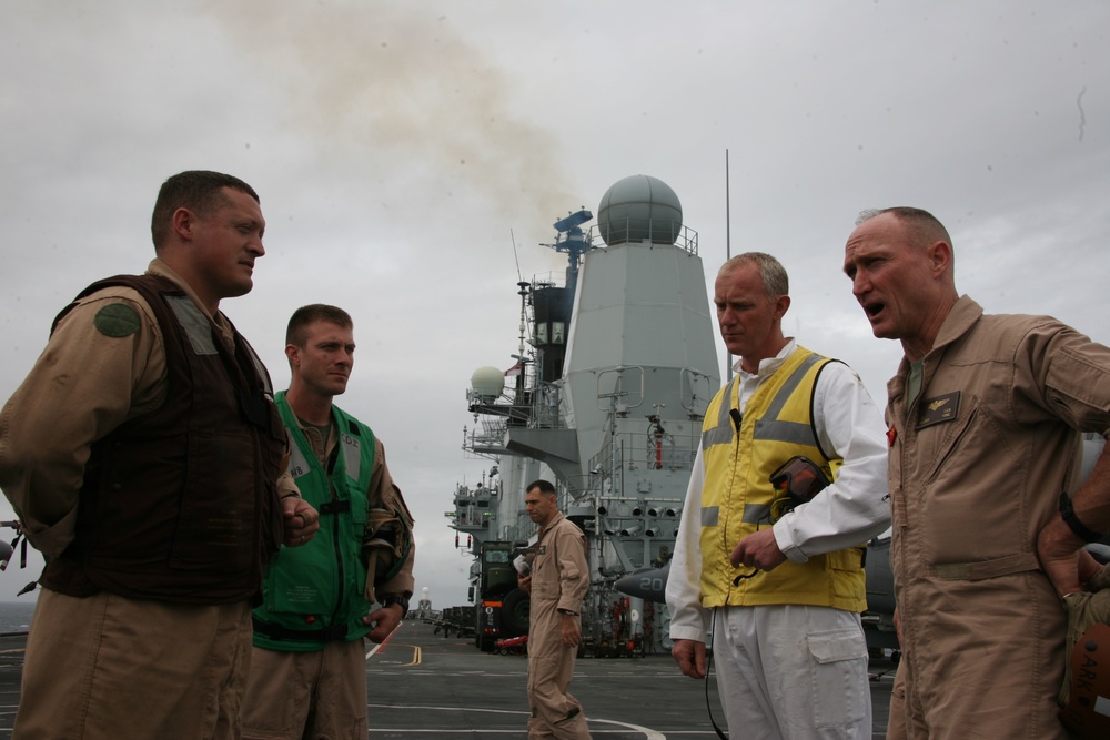 Capella Strike:  Maj. Gen. Flock Visits HMS Ark Royal