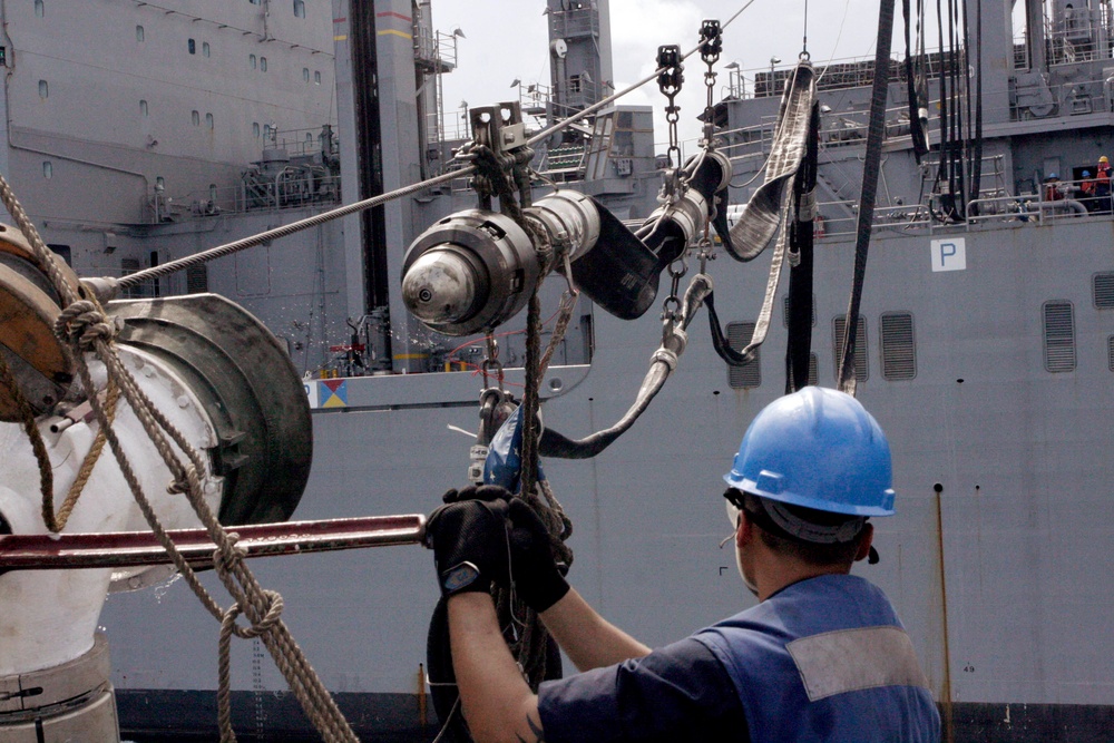 Sailors take on supplies