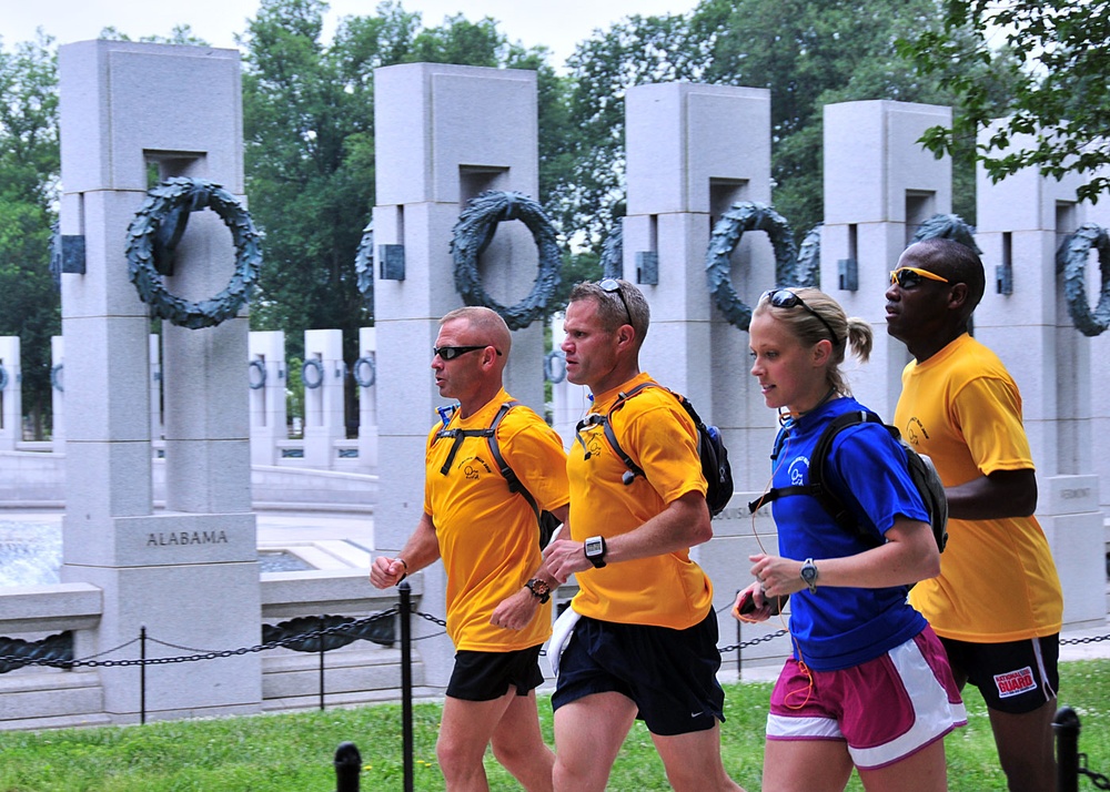 Guard officers run 550 miles for resiliency