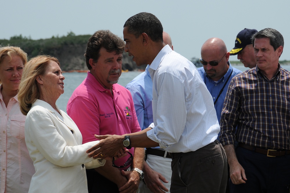 President Barack Obama Arrives at Coast Guard Station Grand Isle, La.