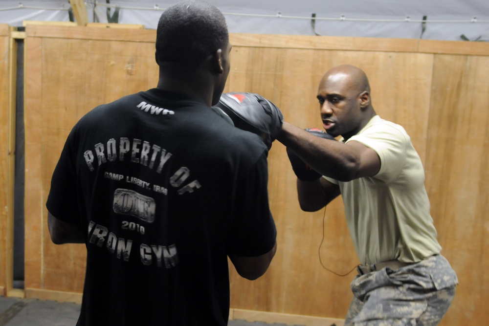 USD-C Soldier doubles as boxing coach while serving in Iraq