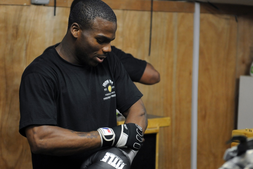 USD-C Soldier doubles as boxing coach while serving in Iraq