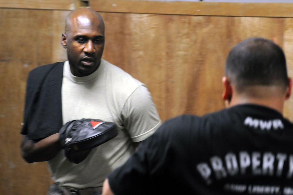 USD-C Soldier doubles as boxing coach while serving in Iraq