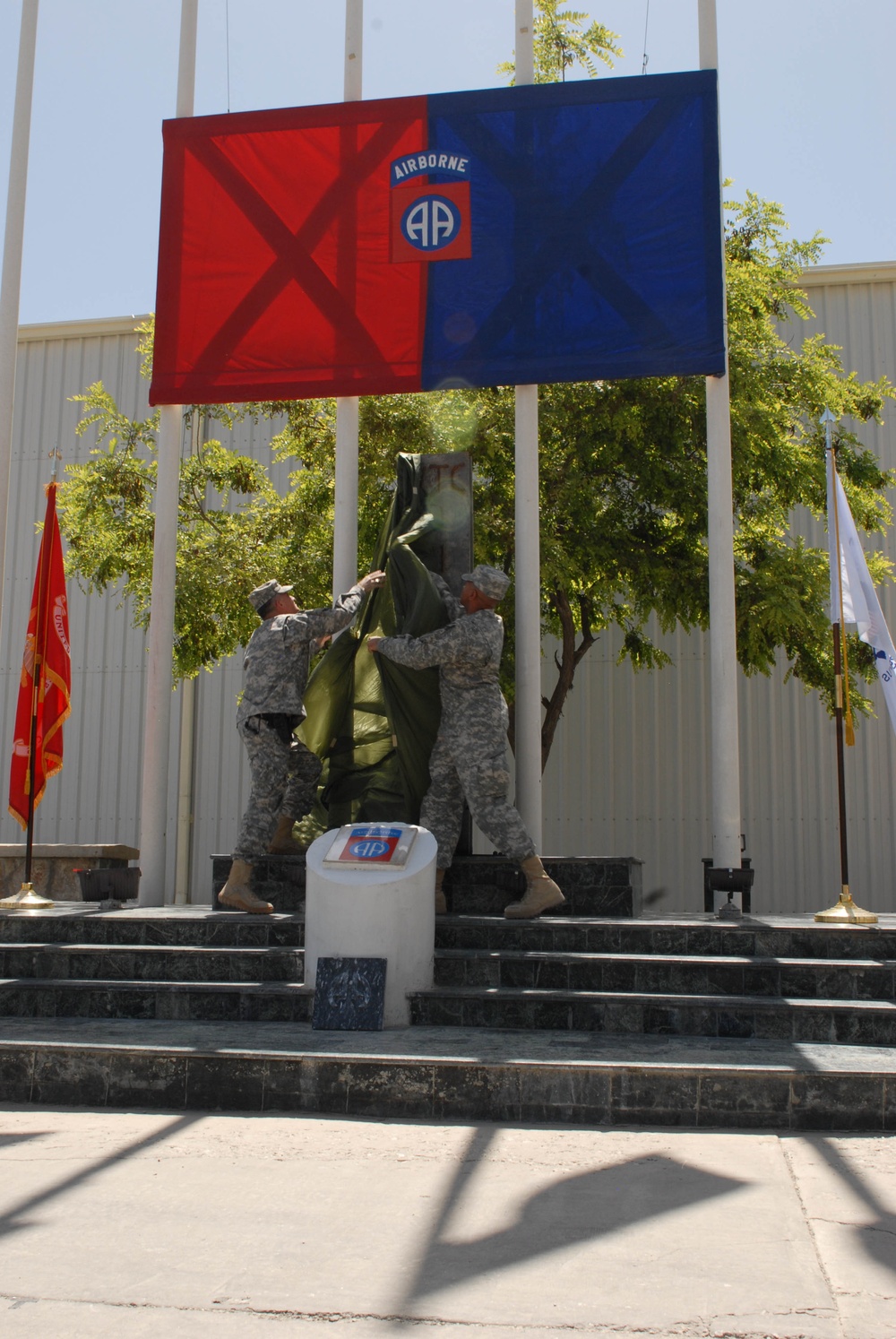 World Trade Center I-beam Unveiled at Bagram