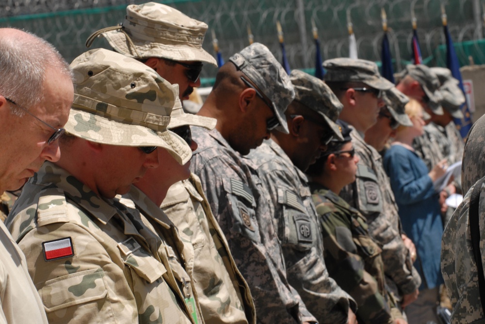 World Trade Center I-beam Unveiled at Bagram