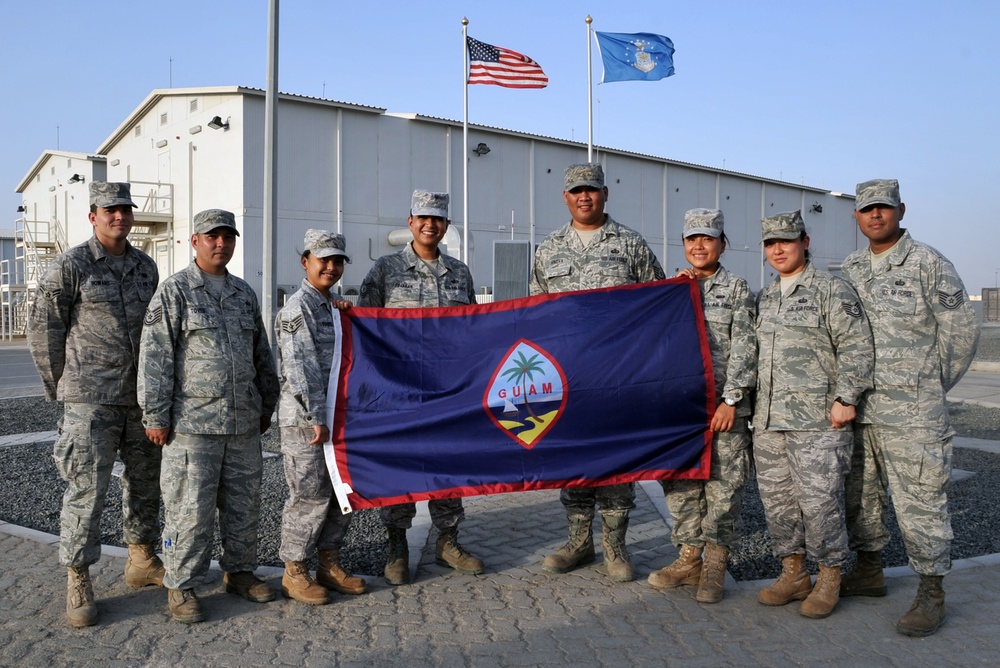 Guam Air National Guard Airmen Bring Island Pride to Deployed Location